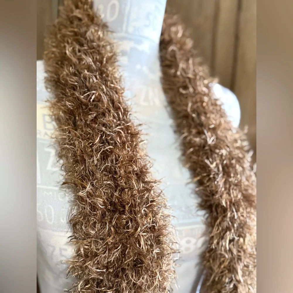 Fuzzy Brown Scarf